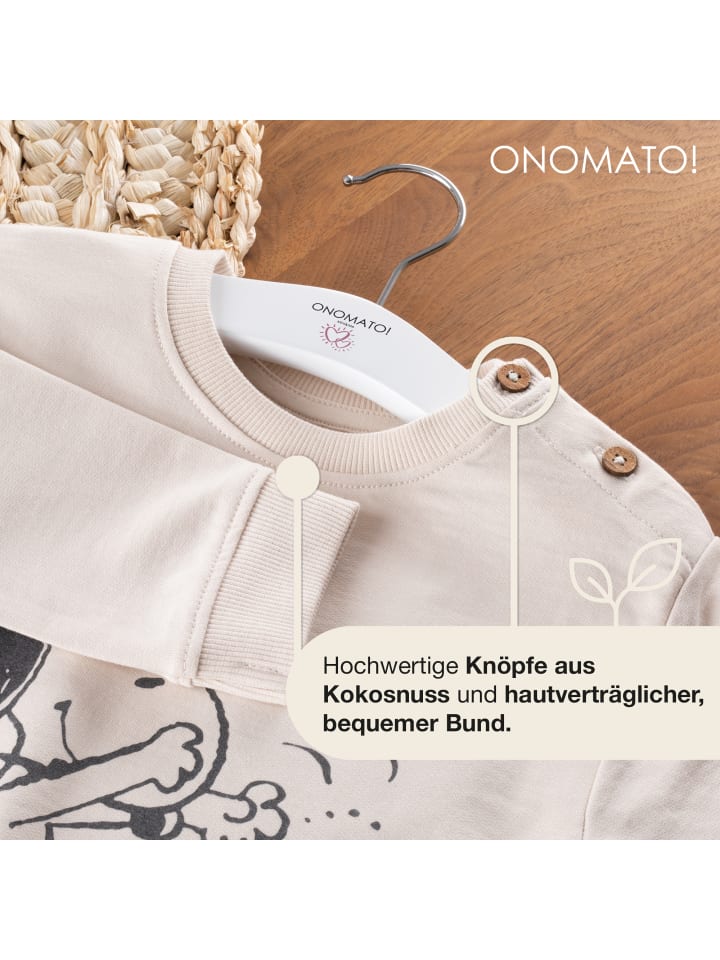 ONOMATO! Pullover Sweatshirt Peanuts Snoopy Cradle to Cradle in Beige günstig kaufen