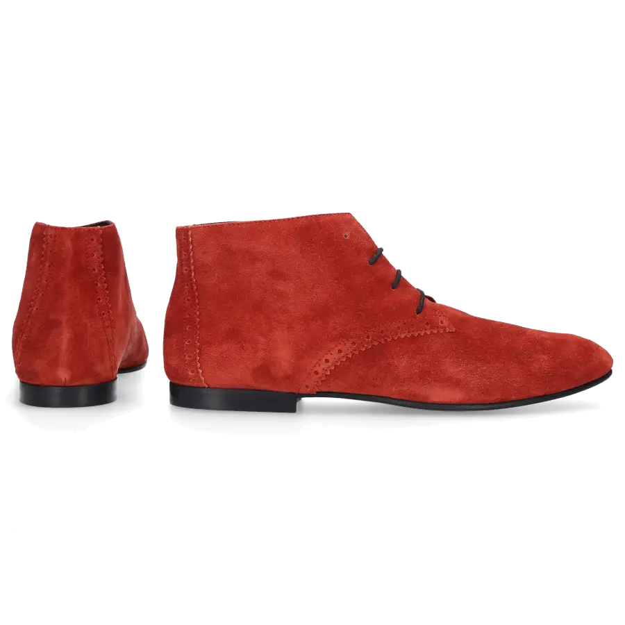 Balenciaga - Stiefeletten Veloursleder - rot