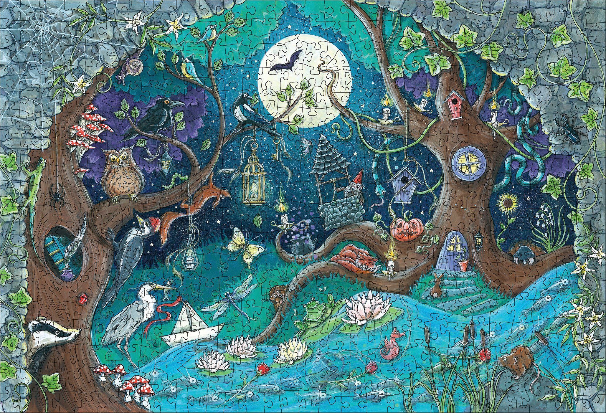 Ravensburger Puzzle Wooden, Fantasy Forest, 500 Puzzleteile, Made in Europe; FSC® - schützt Wald - weltweit