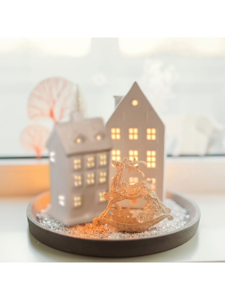 relaxdays Teelichthaus in Weiß - (B)7 x (H)14,5 x (T)6 cm günstig kaufen onesize