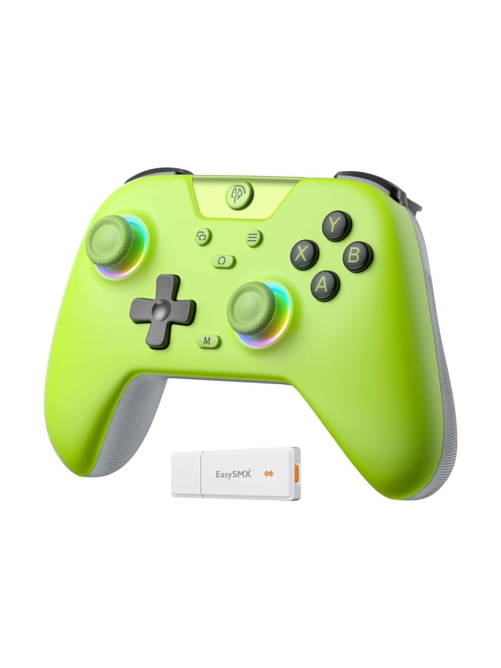 Almina EasySMX X05 Controller PC mit 7 Farbe RGB Licht Hall Triggers Grün in Weiß günstig kaufen onesize