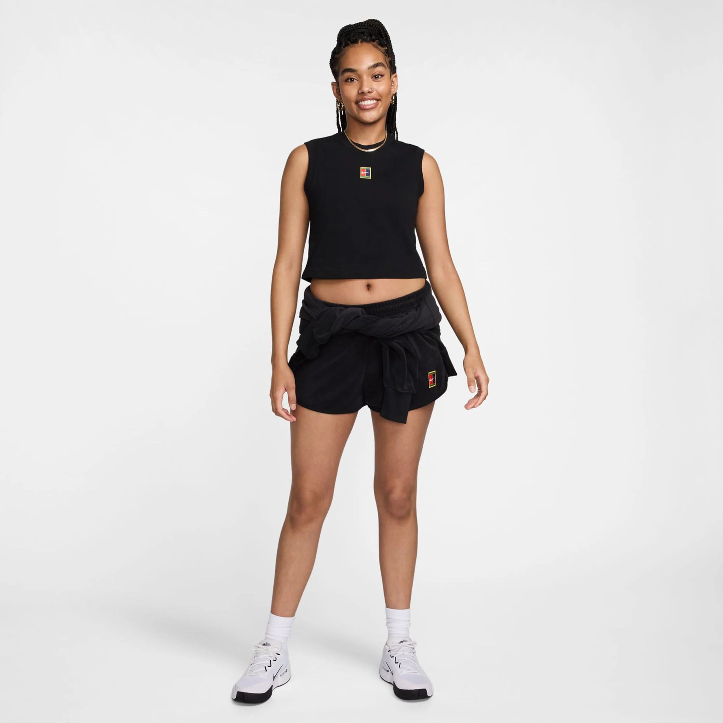 Court Heritage Tank-Top Damen - Schwarz