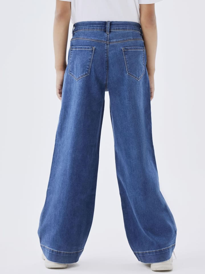 name it Wide Leg Jeanshose in medium blue denim günstig kaufen