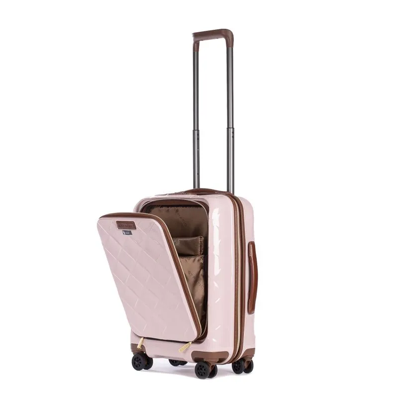 Stratic Leather&More - Hartschalen-Koffer S (mit Vortasche) - Rose