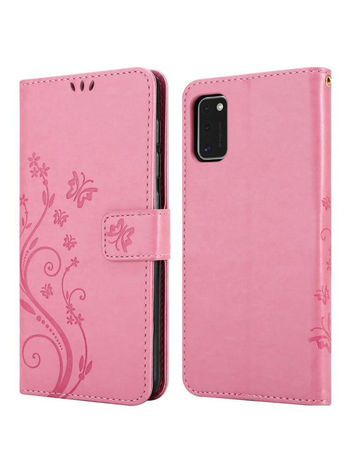 cadorabo Hülle für Samsung Galaxy A41 Blumen Design in FLORAL ROSA günstig kaufen onesize