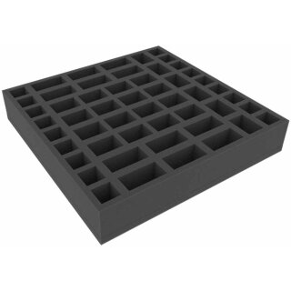 Feldherr 55 mm Schaumstoffeinlage mit 52 Fächern für Massive Darkness - Einheiten