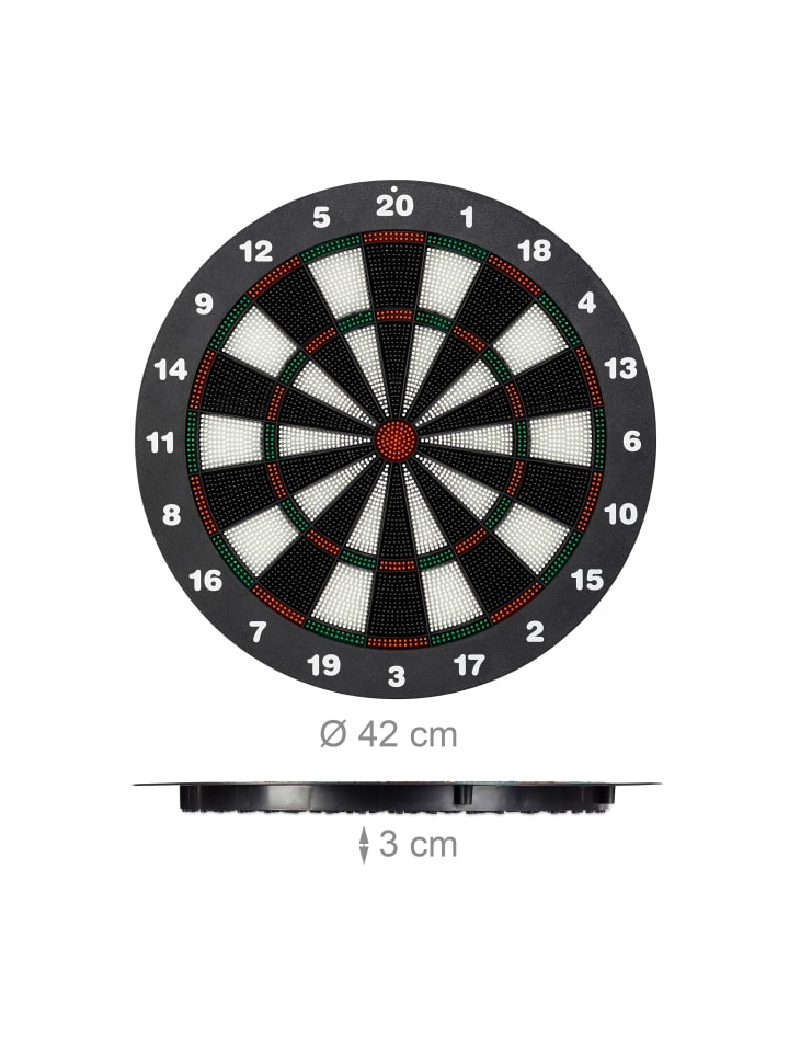 relaxdays Dartscheibe Softdarts in Schwarz/Weiß - Ø42 cm günstig kaufen onesize