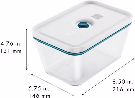 Zwilling Vakuumbehälter Fresh & Safe, Borosilikatglas, (1-tlg), Aufbewahrungsbox, spülmaschinen-/mikrowellengeeignet; ofengeeignet