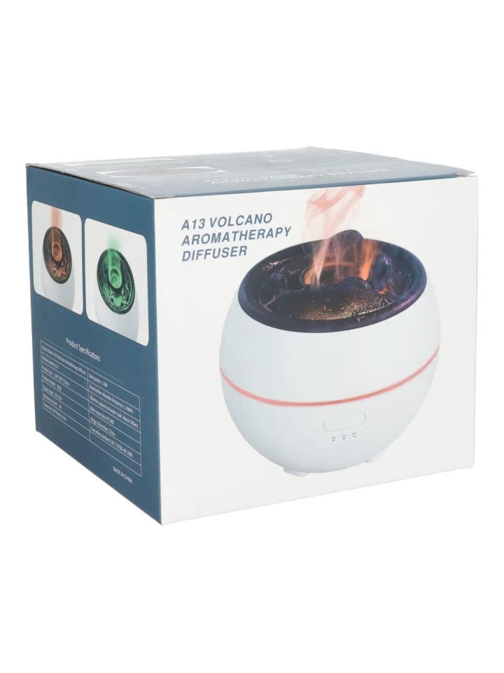 COFI 1453 Aromatherapie-Luftbefeuchter / Diffusor mit bunter Flamme, in Weiß günstig kaufen onesize