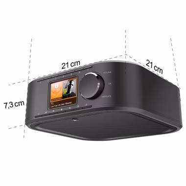 Hama Internetradio Digitalradio WLAN/BT/DAB+, schwarz Spotify, inkl. App Digitalradio (DAB) (5 W)