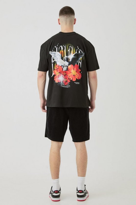 Tall Velour-Shorts mit elastischem Bund