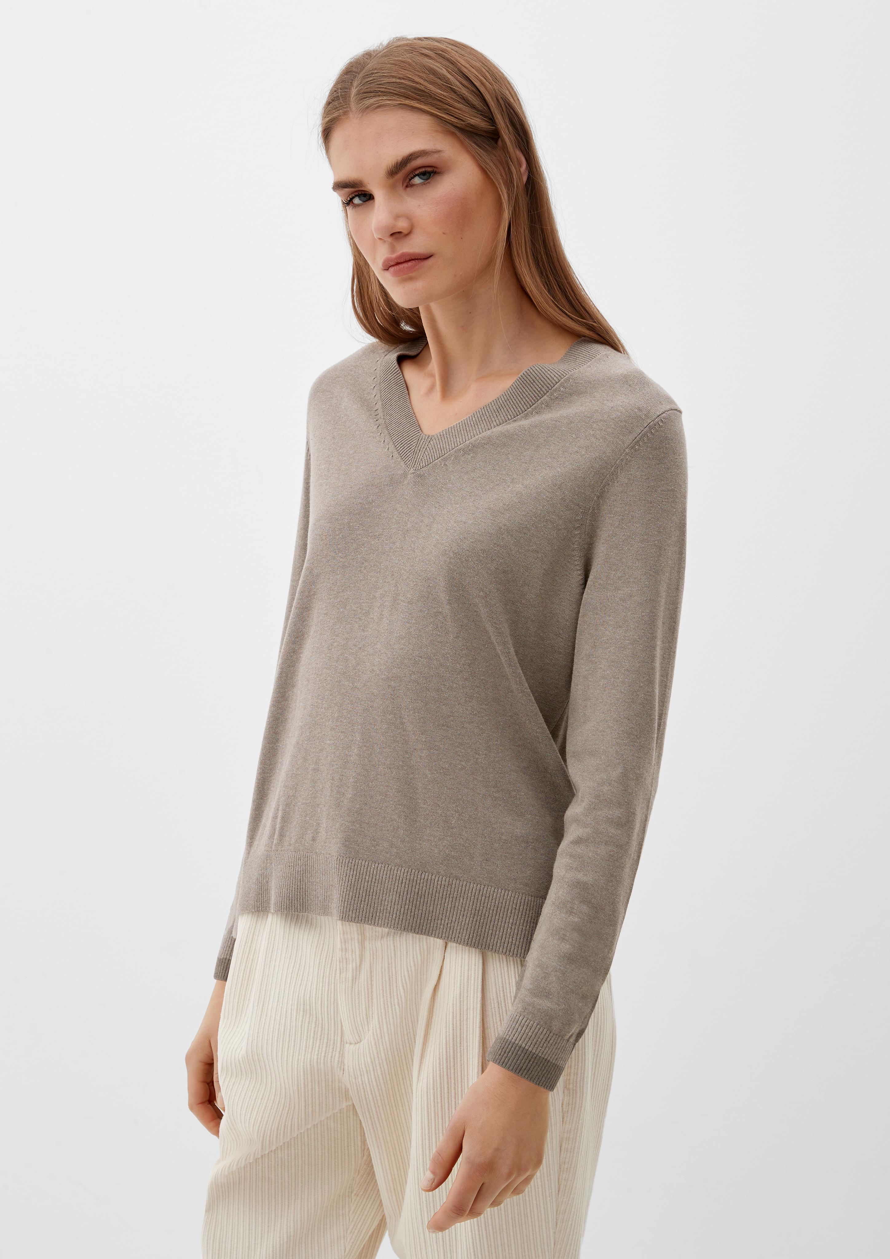 Strickpullover aus Baumwollmix  2121124-83W1