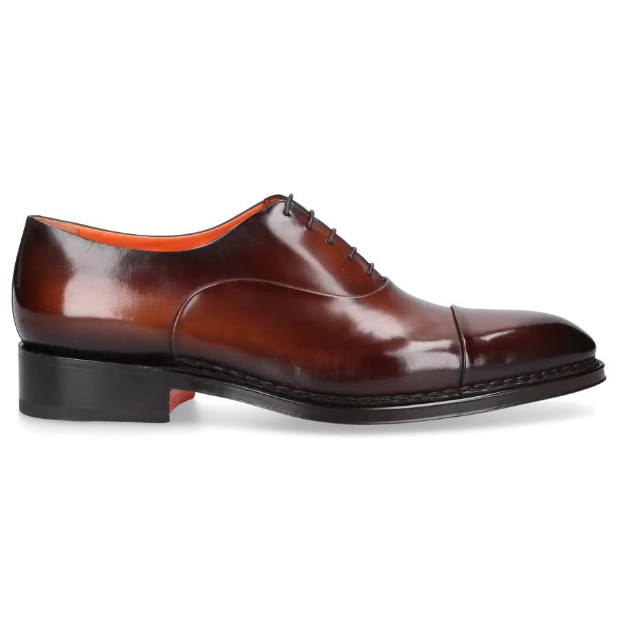 Santoni - Businessschuhe Oxford 18079 Kalbsleder - braun