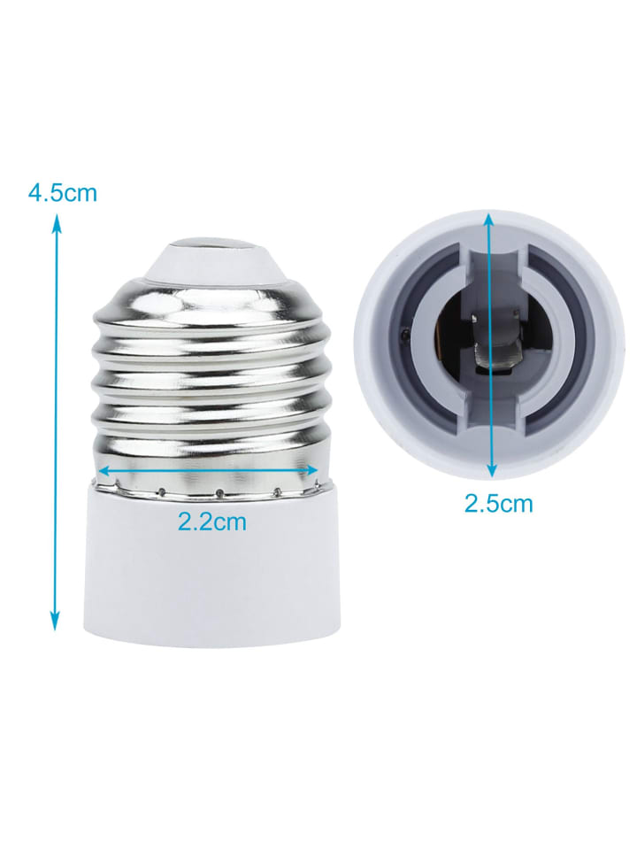 Intirilife 4er Set Lampenadapter GU10 auf E14 in WEISS günstig kaufen onesize