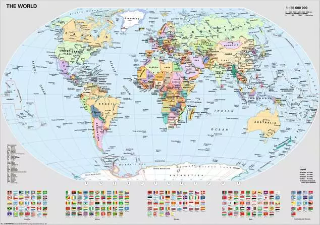 Puzzle 1000 Teile - Politische Weltkarte
