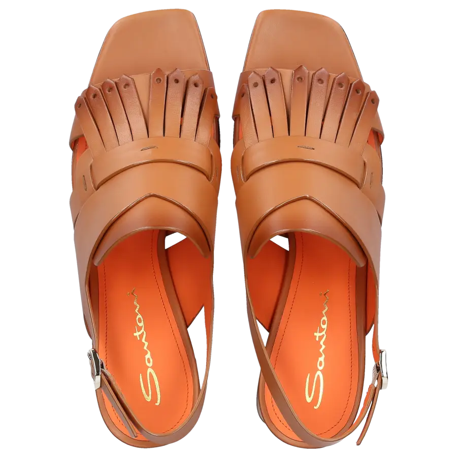 Santoni - Sandalen 70059 Kalbsleder - braun