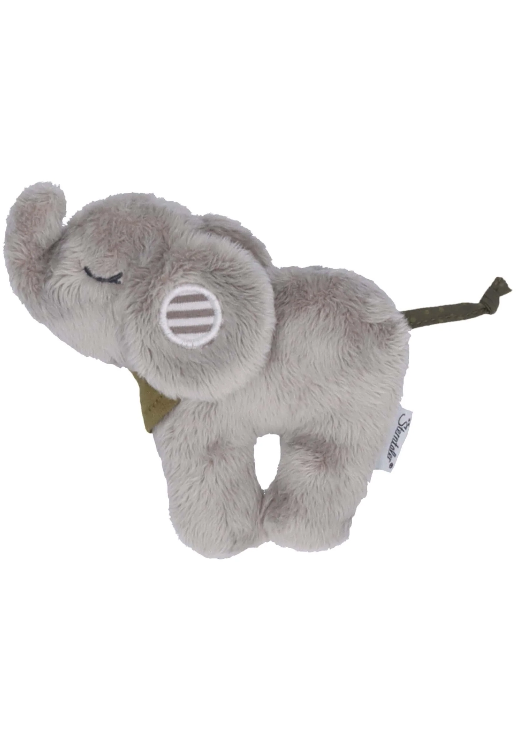 Mini-Spieltier Elefant Eddy mit Rassel, Grau