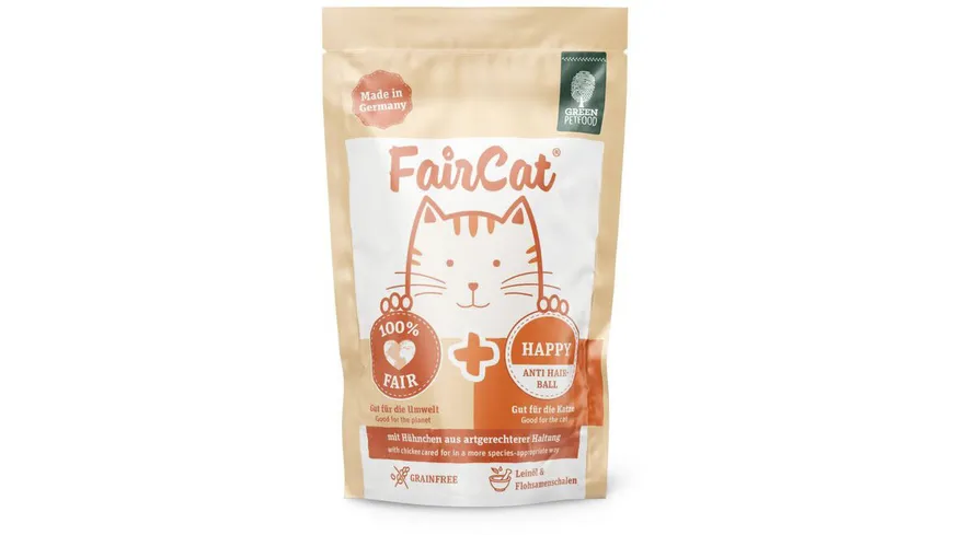 FairCat Happy Anti Hair-Ball mit Hühnchen aus artgerechterer Haltung 85 g