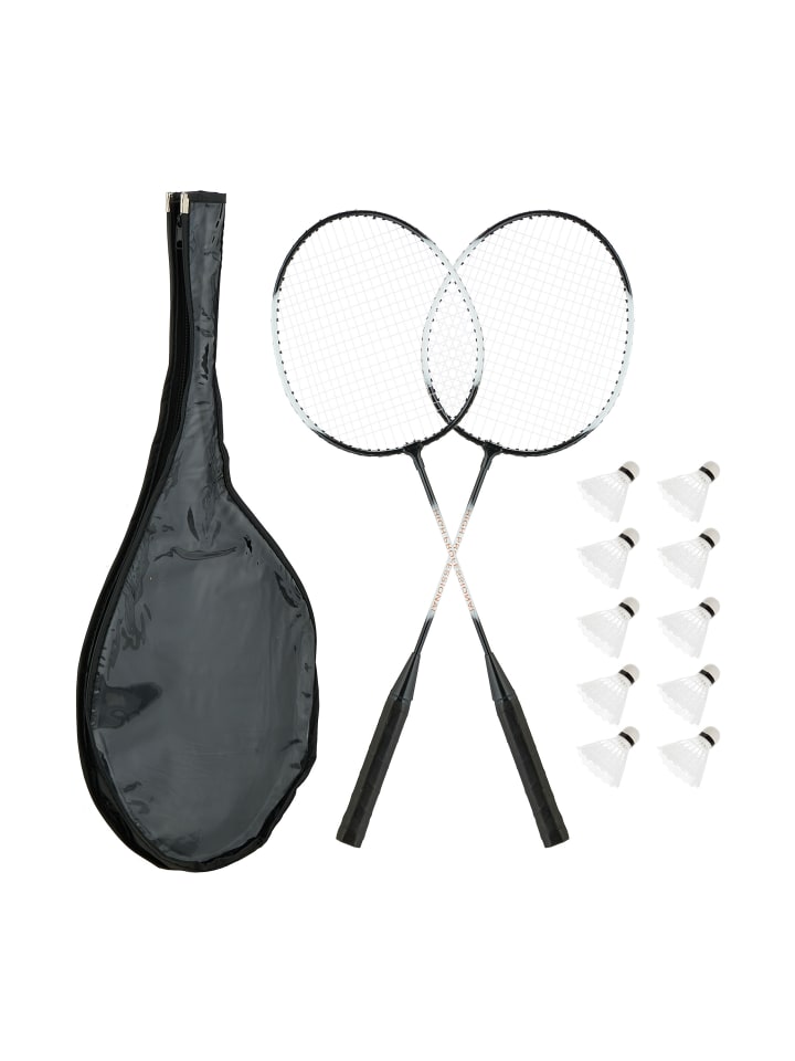 relaxdays 13-tlg. Badminton-Set in Schwarz/ Weiß günstig kaufen onesize