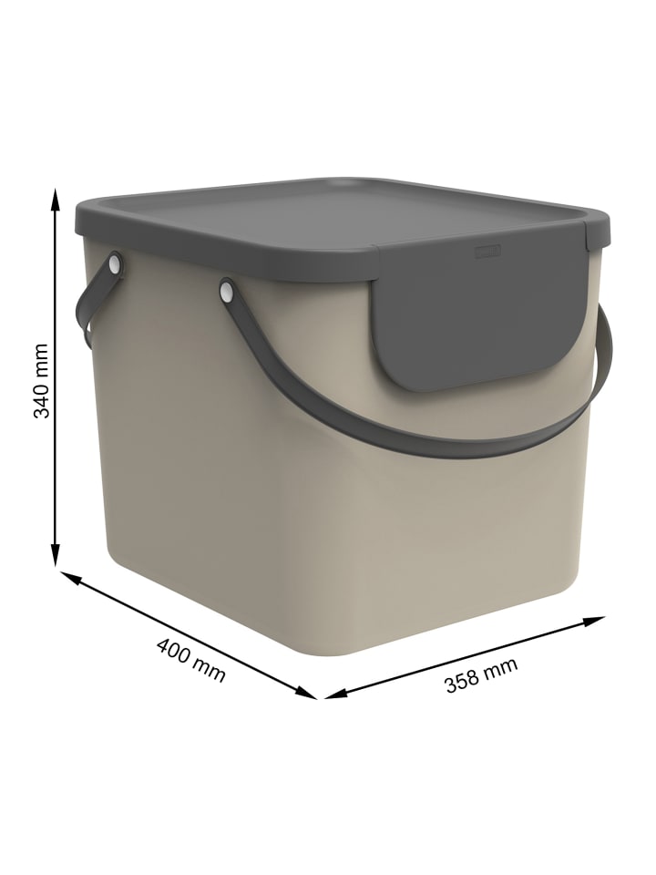 Rotho Albula Mülltrennungssystem 40 l für die Küche in Cappuccino günstig kaufen onesize