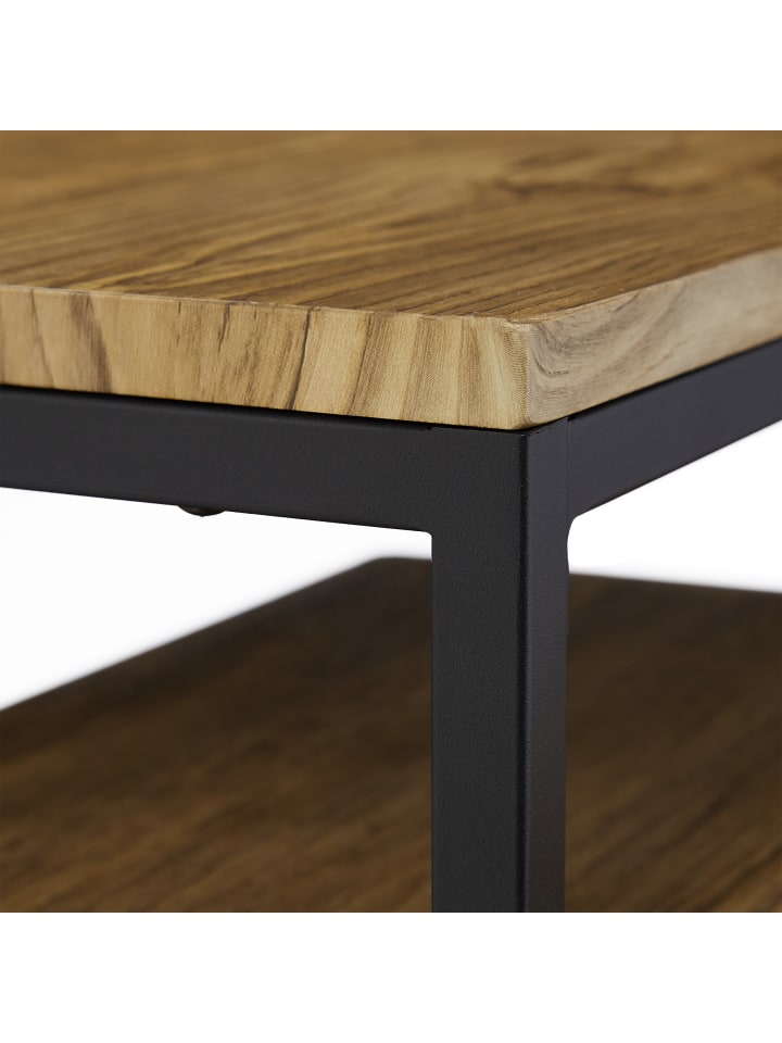relaxdays Beistelltisch 2er Set in Holzoptik/ Schwarz günstig kaufen onesize