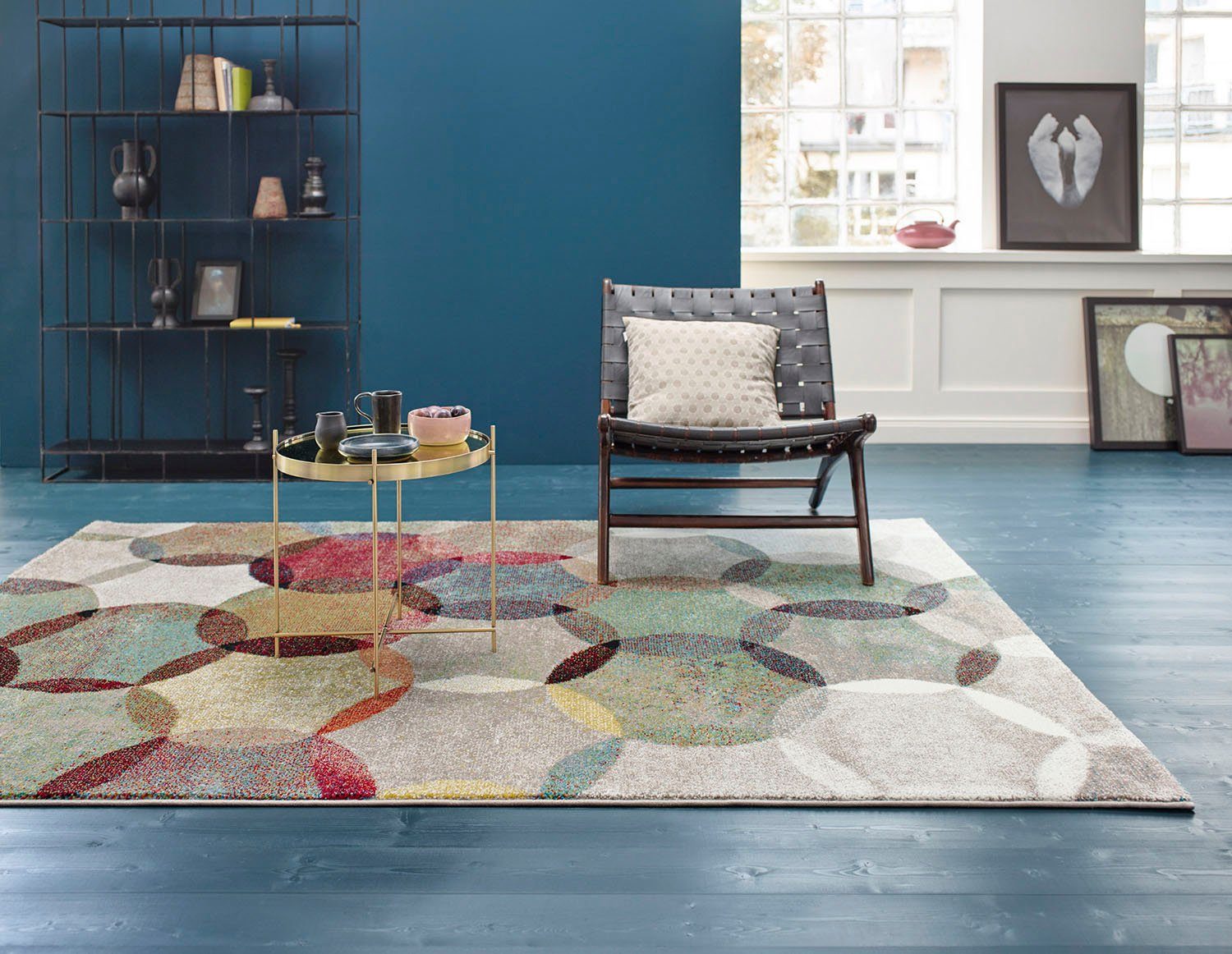 Teppich Modernina, Esprit, rechteckig, Höhe: 13 mm, weicher Kurzflor in modernem Design, Wohnzimmer, Schlafzimmer, bunt