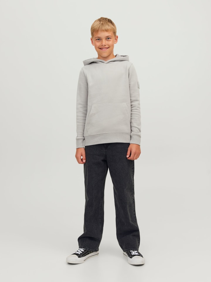 JACK & JONES Junior Jeans Baggy Fit JJIALEX JJORIGINAL MF 823 JNR in black denim günstig kaufen