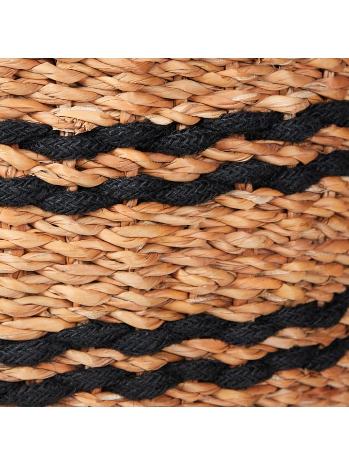 relaxdays Aufbewahrungskorb in Natur/ Schwarz - (H)25 x Ø 30 cm günstig kaufen onesize