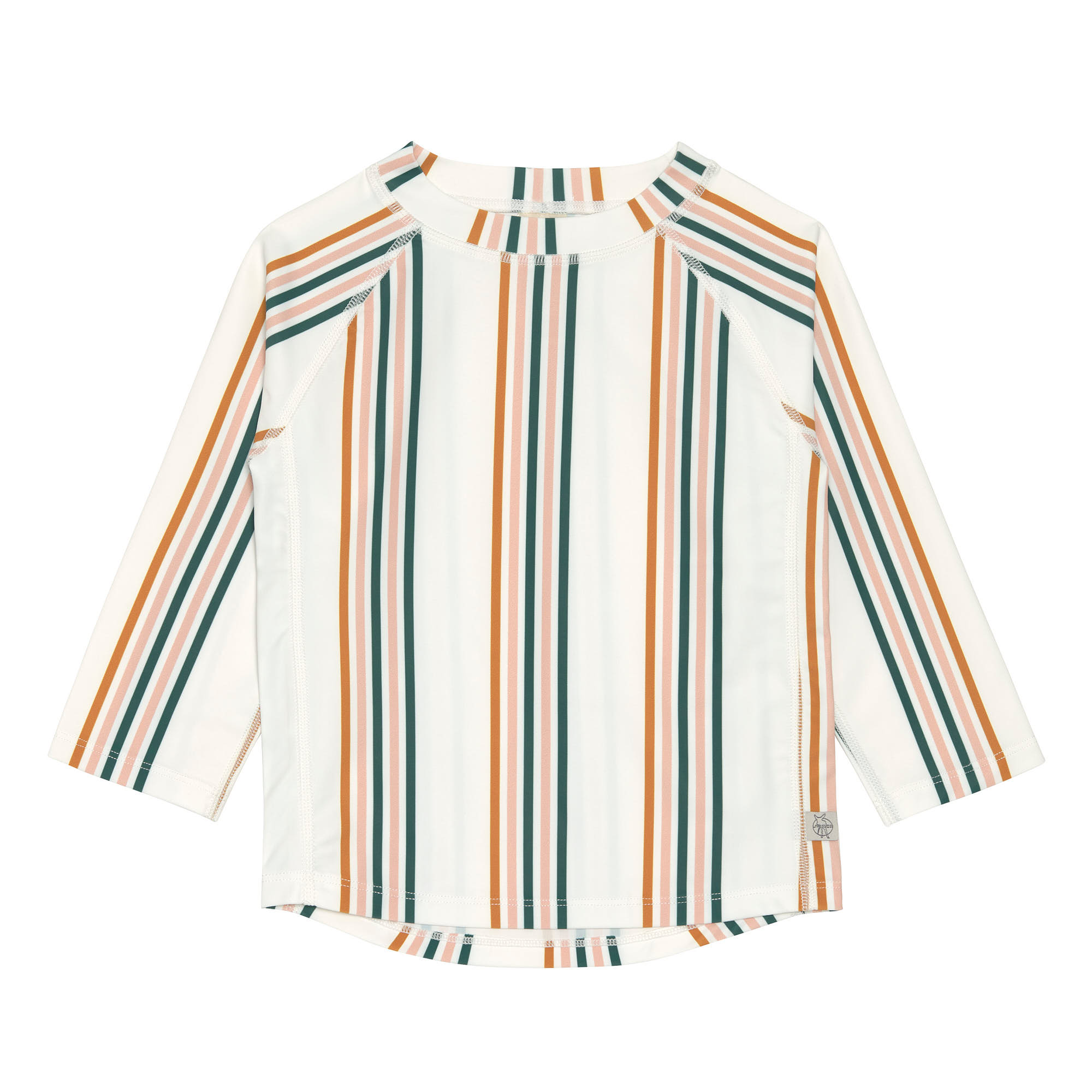 UV Shirt Kinder Langarm - Streifen, Rosa Weiß