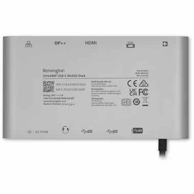 KENSINGTON Laptop-Dockingstation Kensington UH1440P, Dockingstation, (USB-C, USB-A