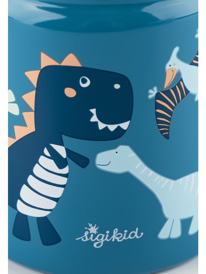 Sigikid Edelstahl-Trinkflasche Kindermotiv Dino, 400ml in blau günstig kaufen onesize