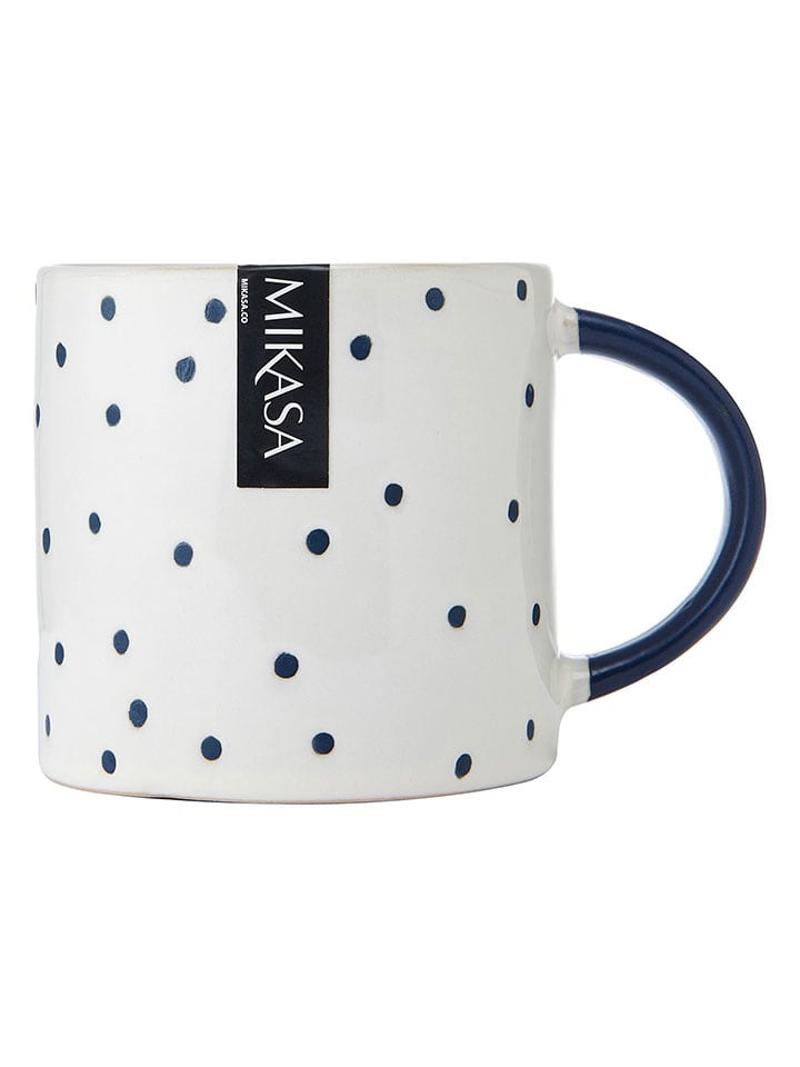 Mikasa 2er-Set: Tassen in Weiß/ Dunkelblau - 390 ml günstig kaufen onesize