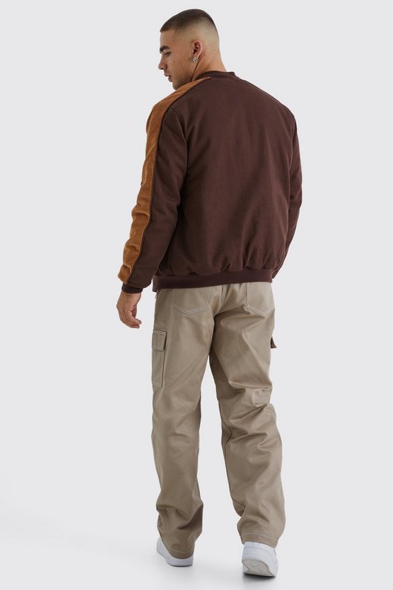 Cord & Twill Jacke mit Aufnähern