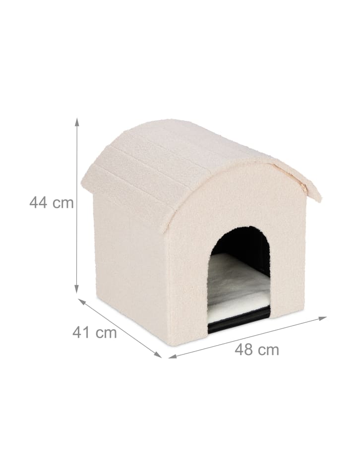 relaxdays Katzenhöhle in Beige - (B)48 x (H)44 x (T)41 cm günstig kaufen onesize