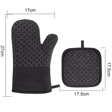 Juoungle Topfhandschuhe Topflappen Handschuh, Ofenhandschuhe Hitzebestaendig Topfhandschuhe