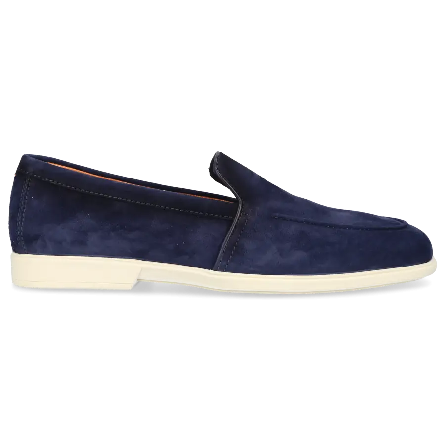 Santoni - Loafer 18829 Veloursleder - blau