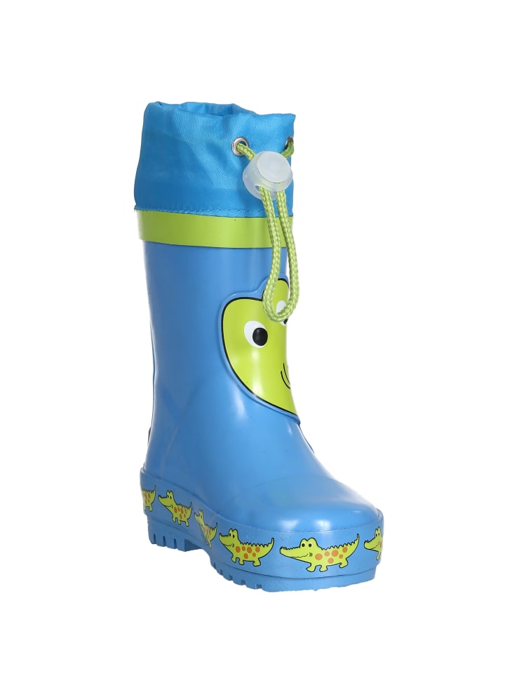 Playshoes Gummistiefel Krokodil in Blau/Grün günstig kaufen