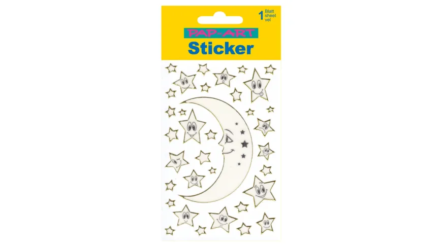 PAP-ART Leucht-Sticker Sonne, Mond & Sterne