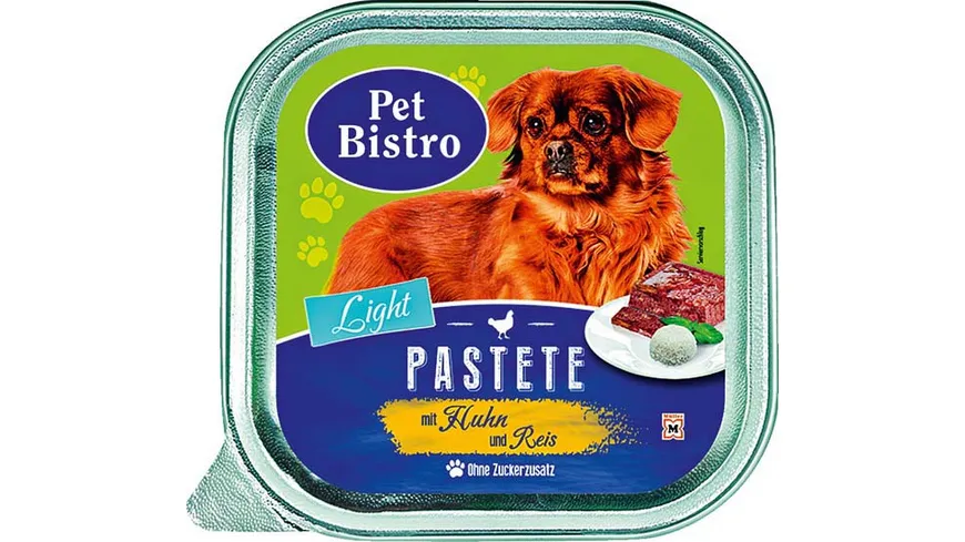 Pet Bistro Light Hundenassfutter - Pastete mit Huhn und Reis 300 g