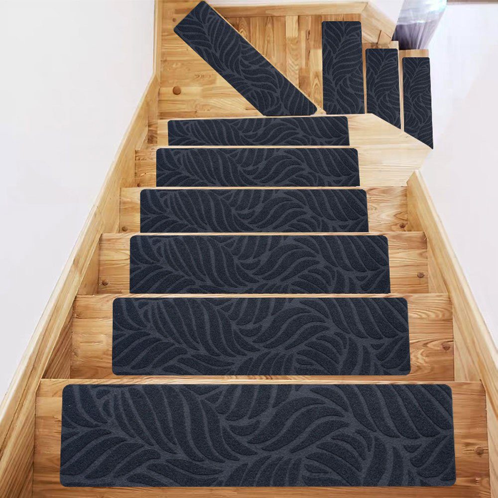 Stufenmatte Treppenmatten,Filz selbstklebend Stufenmatten innen 15 Stück 76x20cm, Sarfly