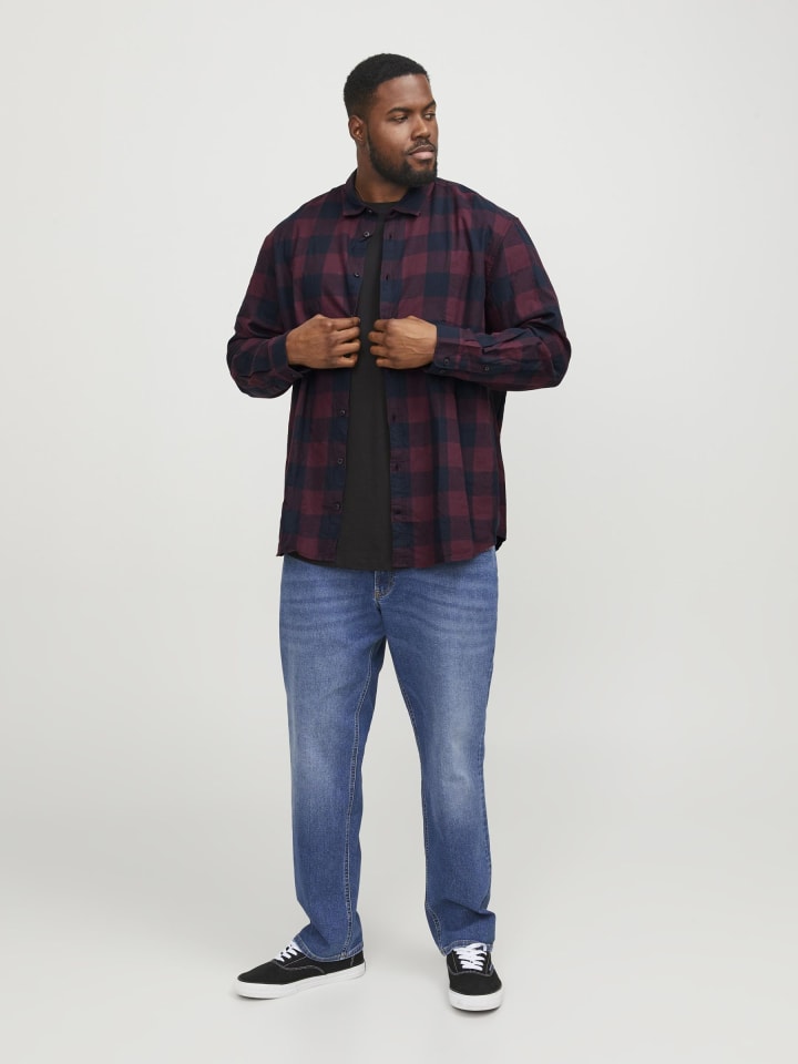 JACK & JONES PLUS Karohemd in Port Royale günstig kaufen