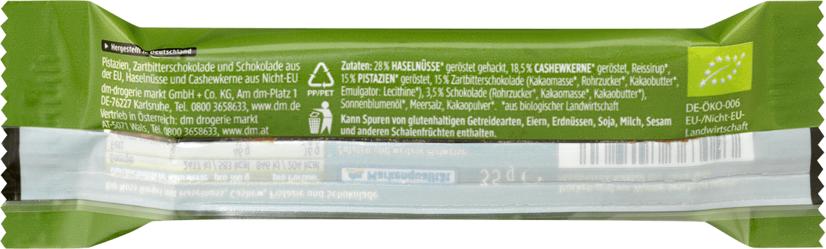 Nussriegel, Hazelnut, Cashew & Pistachio, 35 g