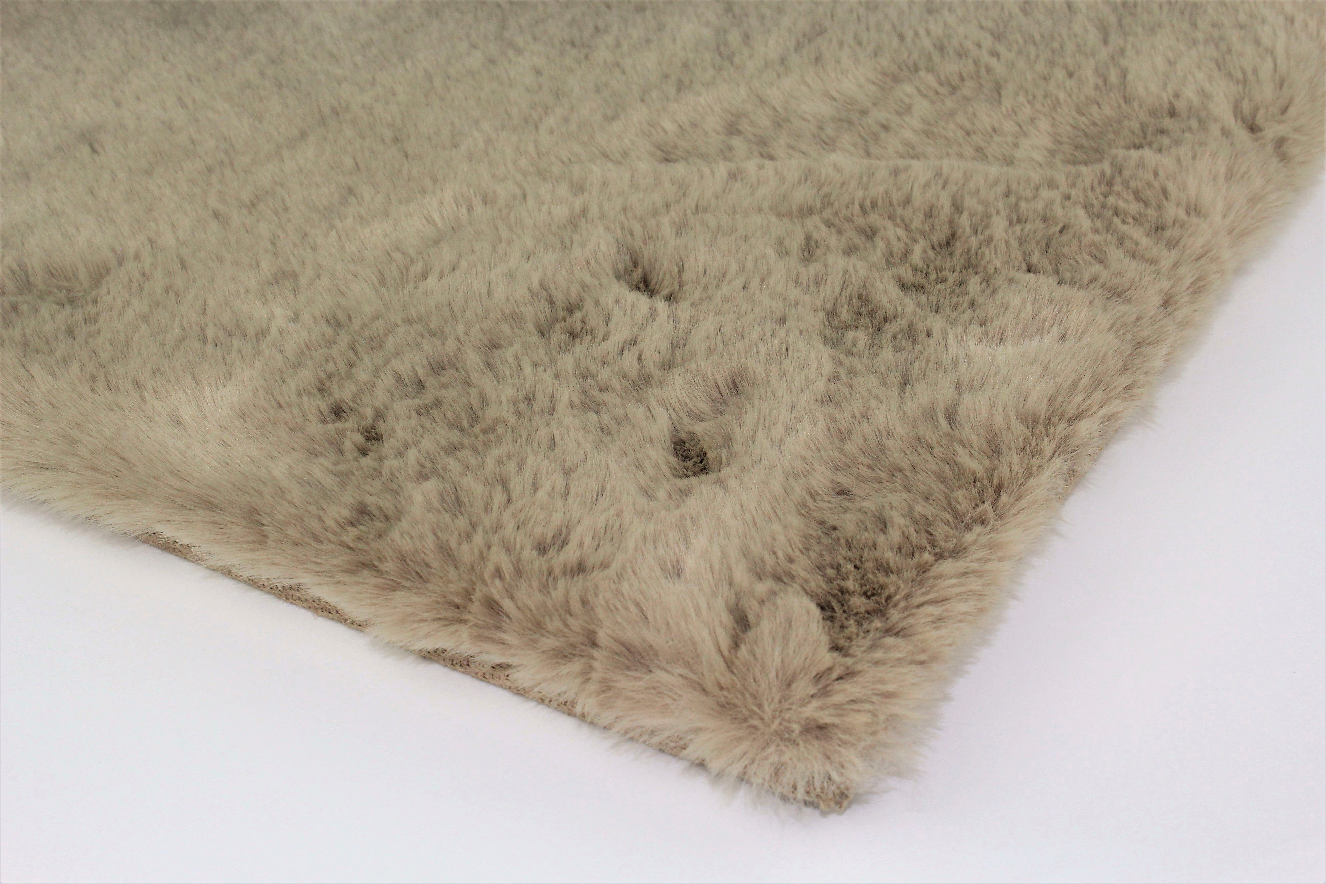 Fellteppich Roger, Dekowe, rund, Höhe: 20 mm, Kunstfell, Kaninchenfell-Haptik, ein echter Kuschelteppich