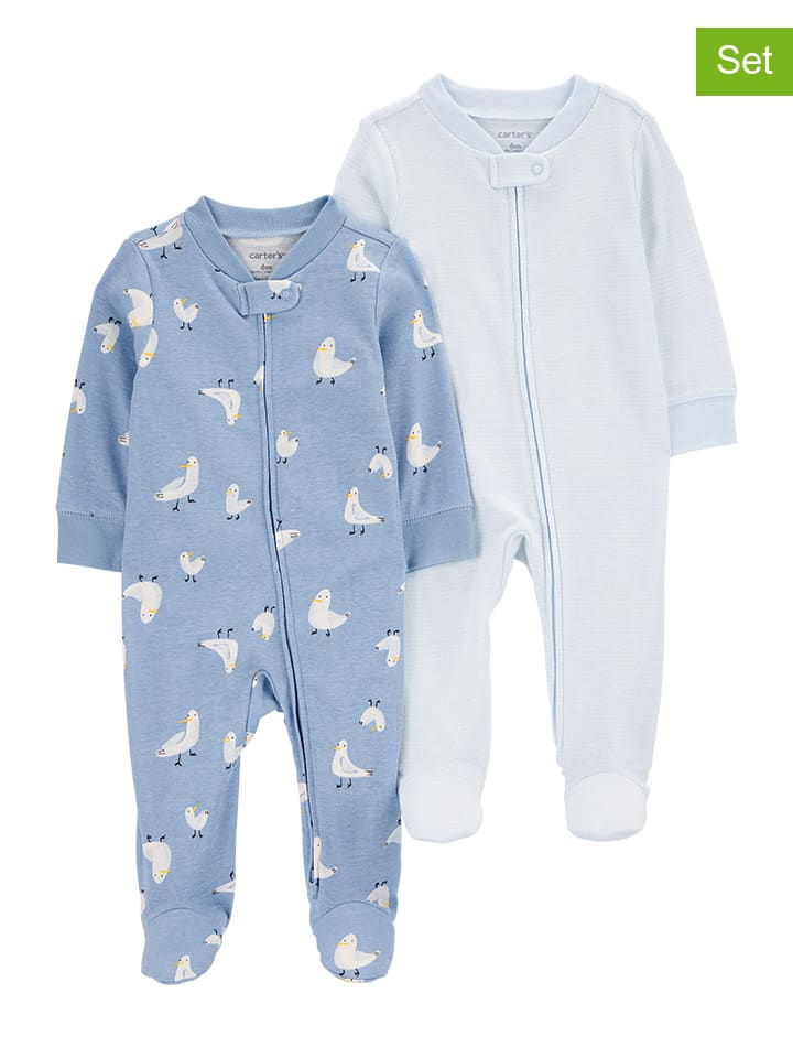carter's 2er-Set: Strampler in Blau/ Hellblau günstig kaufen