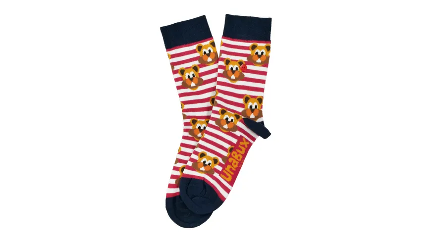 Unabux Kinder Socken Biber mehrfarbig