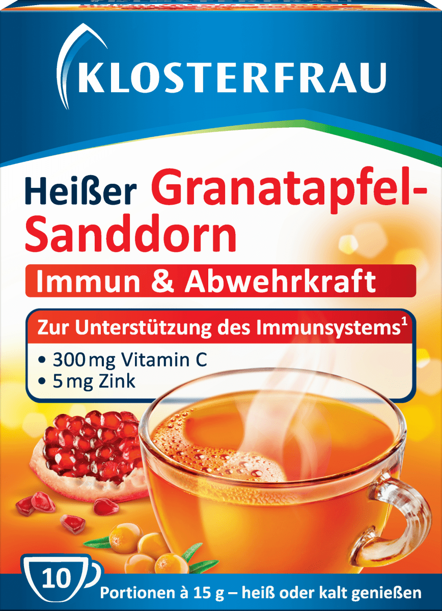 Heißer Granatapfel-Sanddorn Heißgetränk Beutel 10 St., 150 g