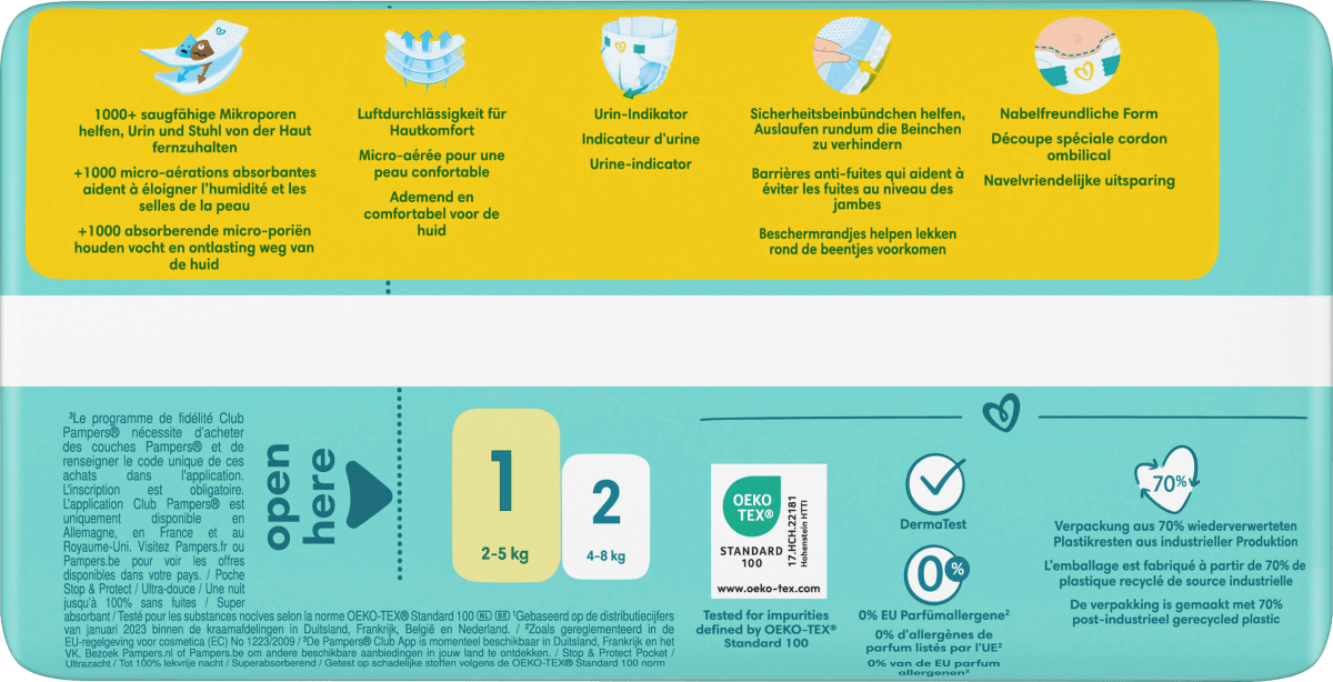 Windeln Premium Protection Gr. 1 Newborn (2-5 kg), 24 St