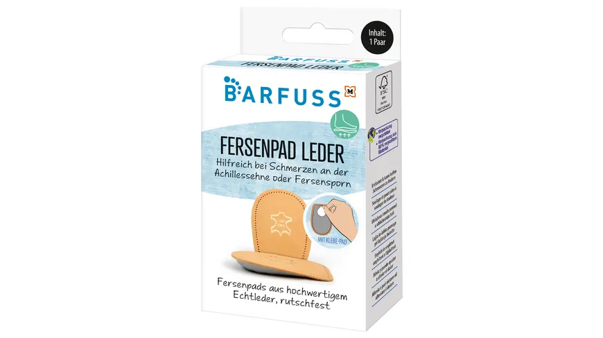 BARFUSS Fersenpad Leder