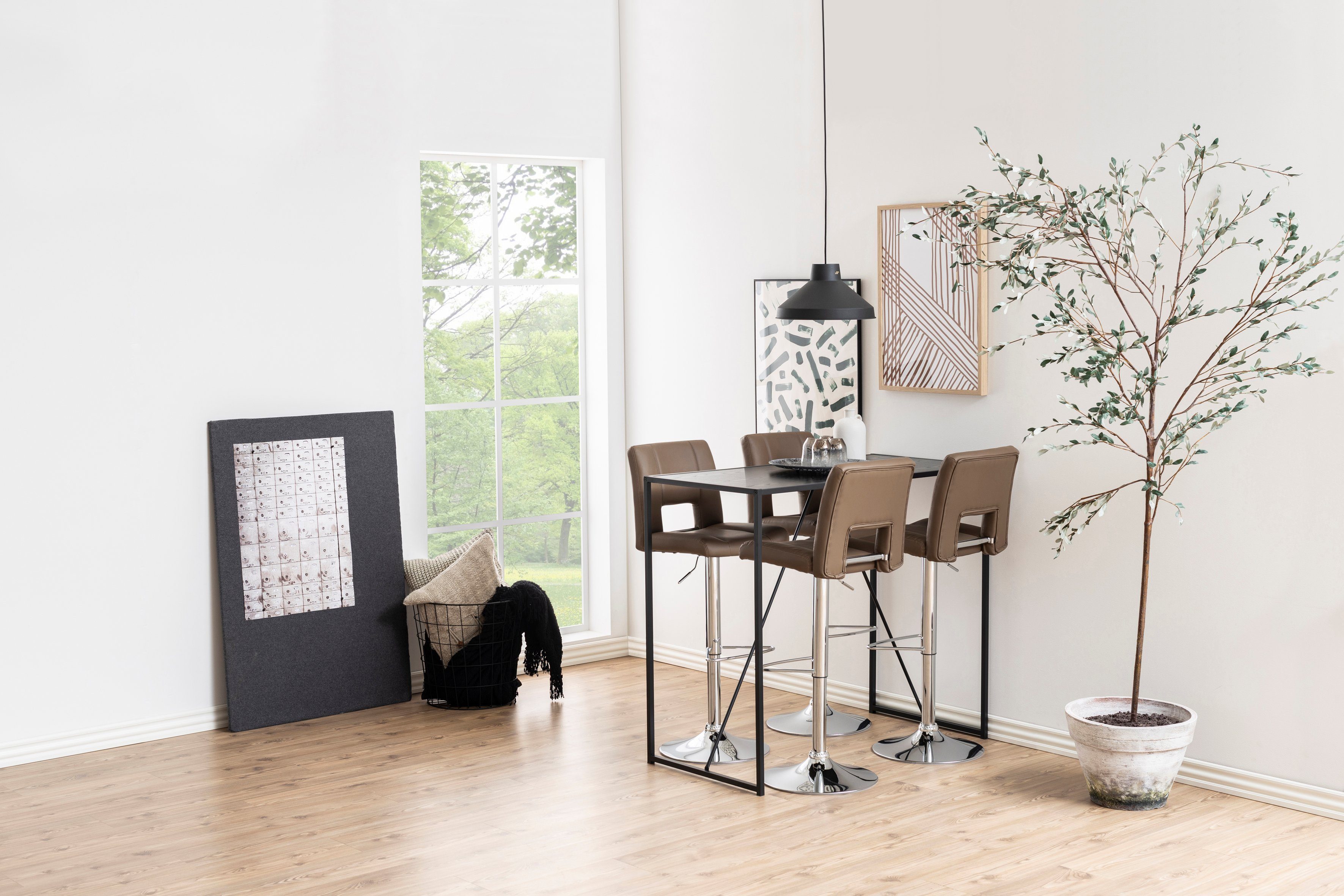 ACTONA GROUP Bartisch, mit schmalem Metallfuß, Breite 120 cm, in weiteren Variationen