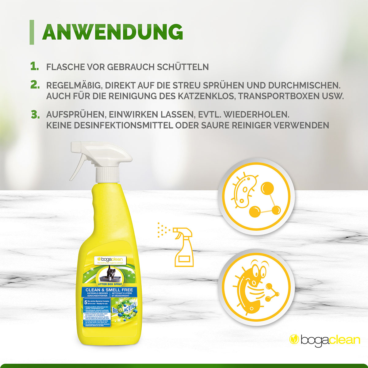bogaclean Clean & Smell Litter Spray Katze 500 ml